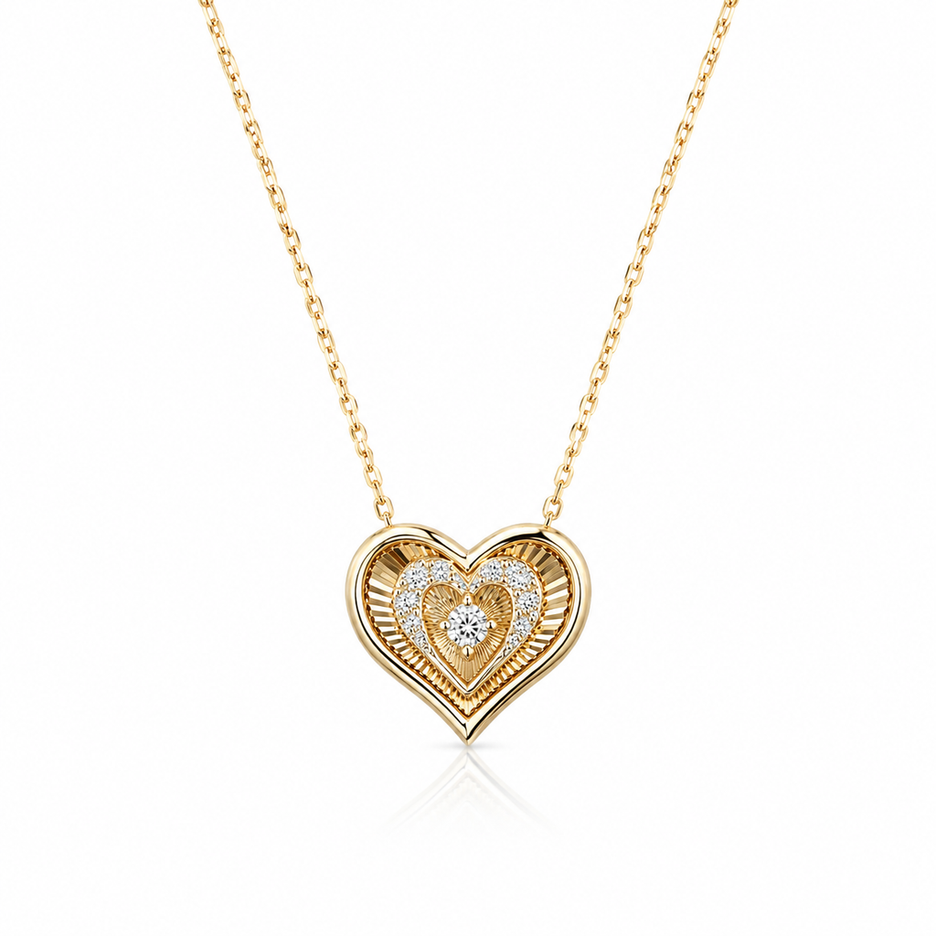 Starlit Double Heart Necklace