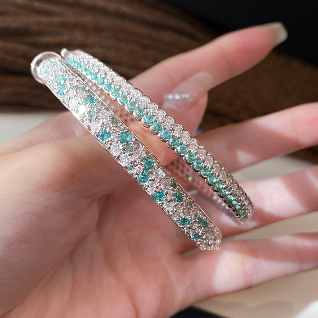 Paraiba Ice Pavé Bangle