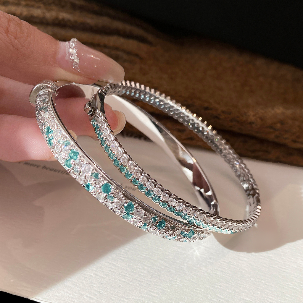 Paraiba Ice Pavé Bangle