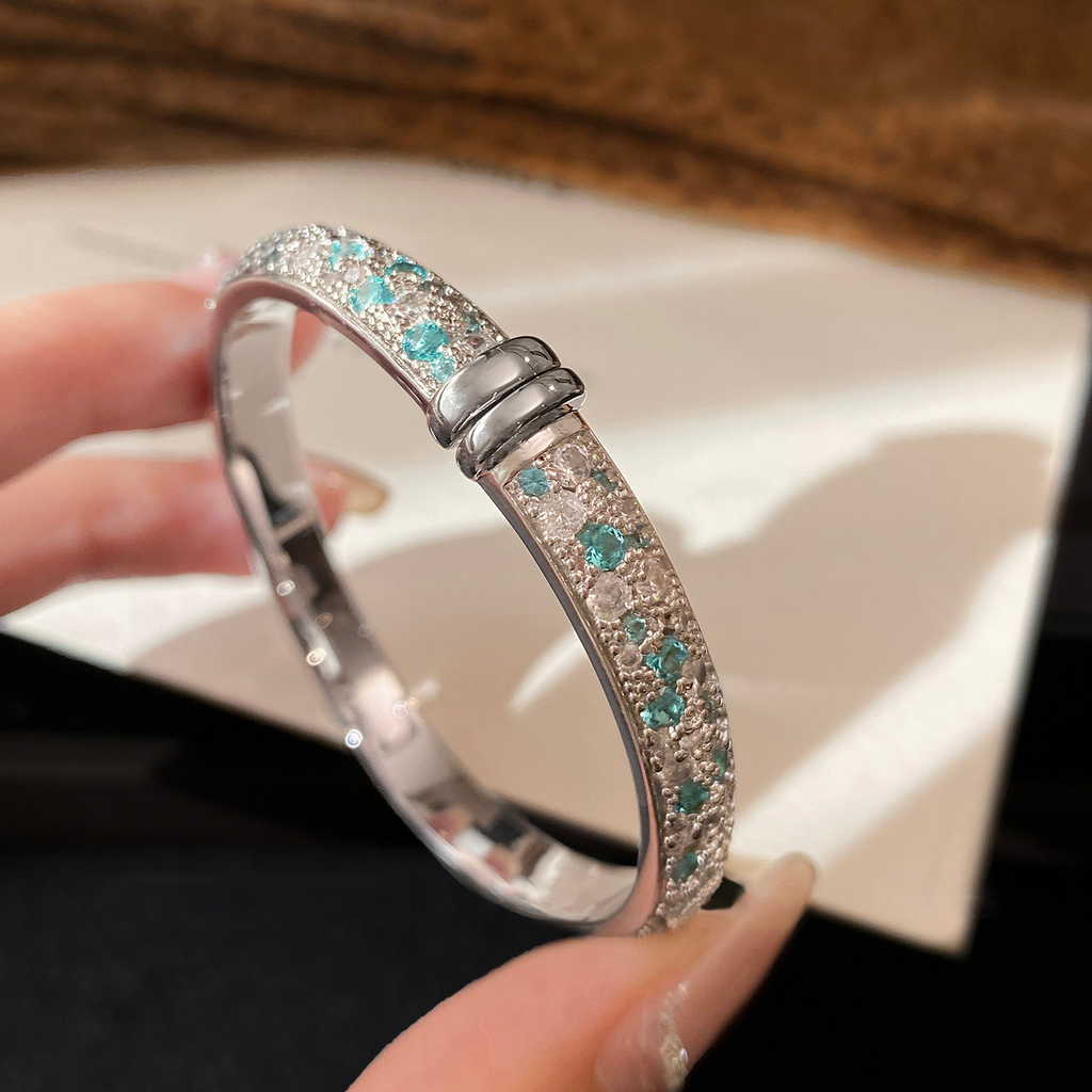Paraiba Ice Pavé Bangle