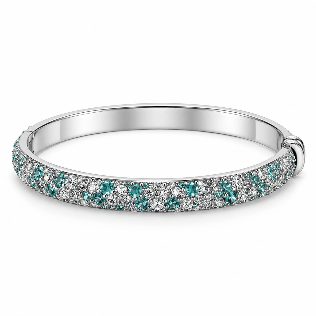 Paraiba Ice Pavé Bangle