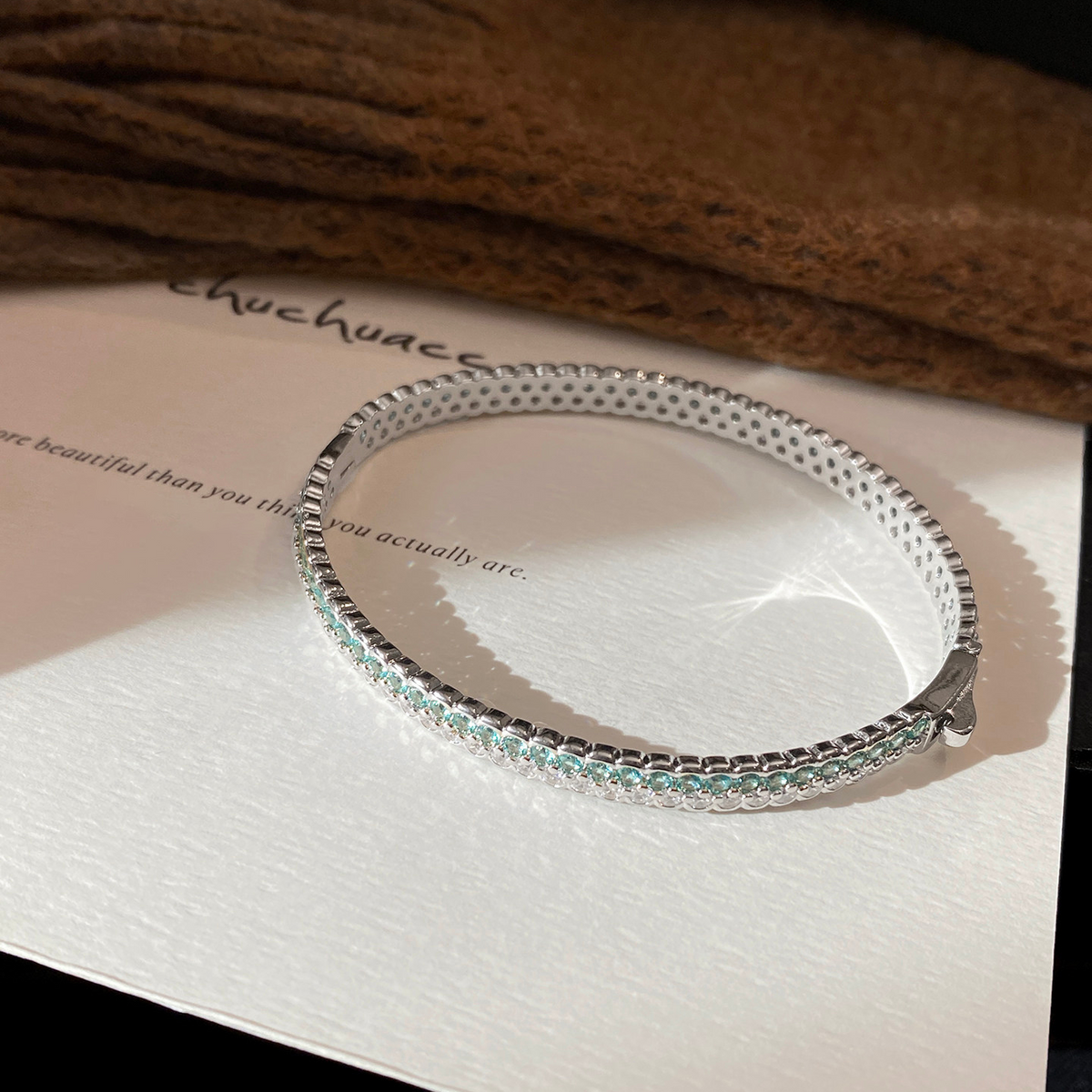 Paraíba Blue Double-Row Bangle
