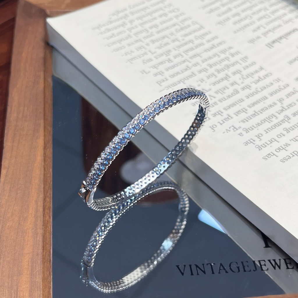 Paraíba Blue Double-Row Bangle