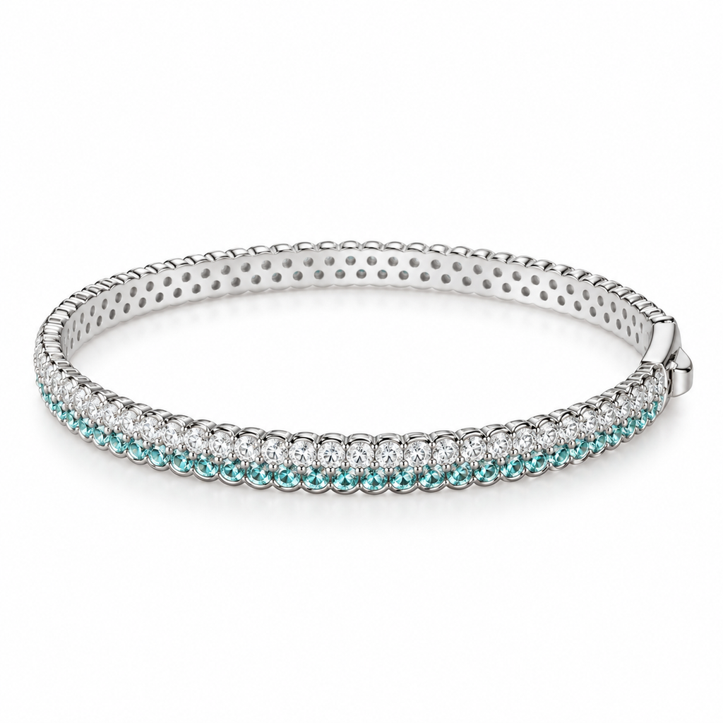 Paraíba Blue Double-Row Bangle