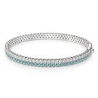 Paraíba Blue Double-Row Bangle