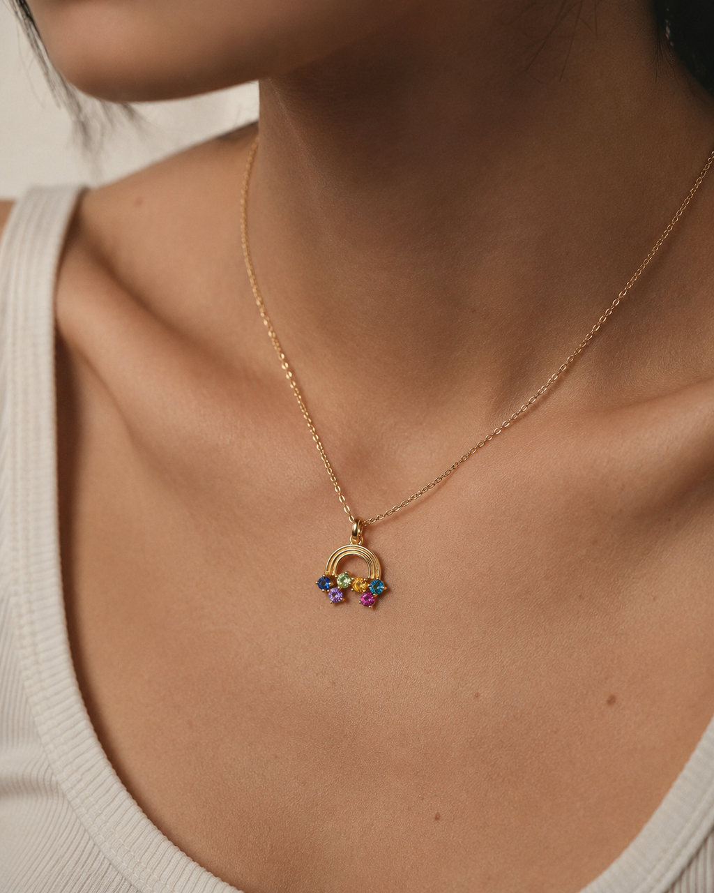 Aurora Rainbow Arc Necklace
