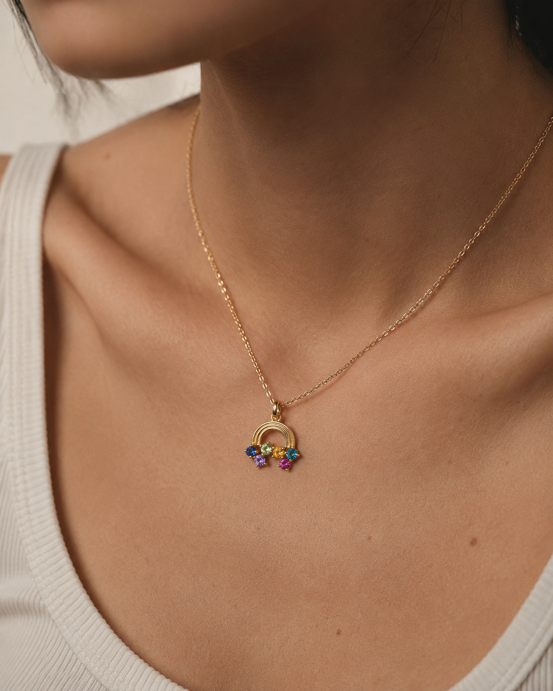 Aurora Rainbow Arc Necklace