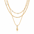 Teardrop Layered CZ Necklace