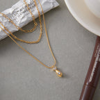 Teardrop Layered CZ Necklace